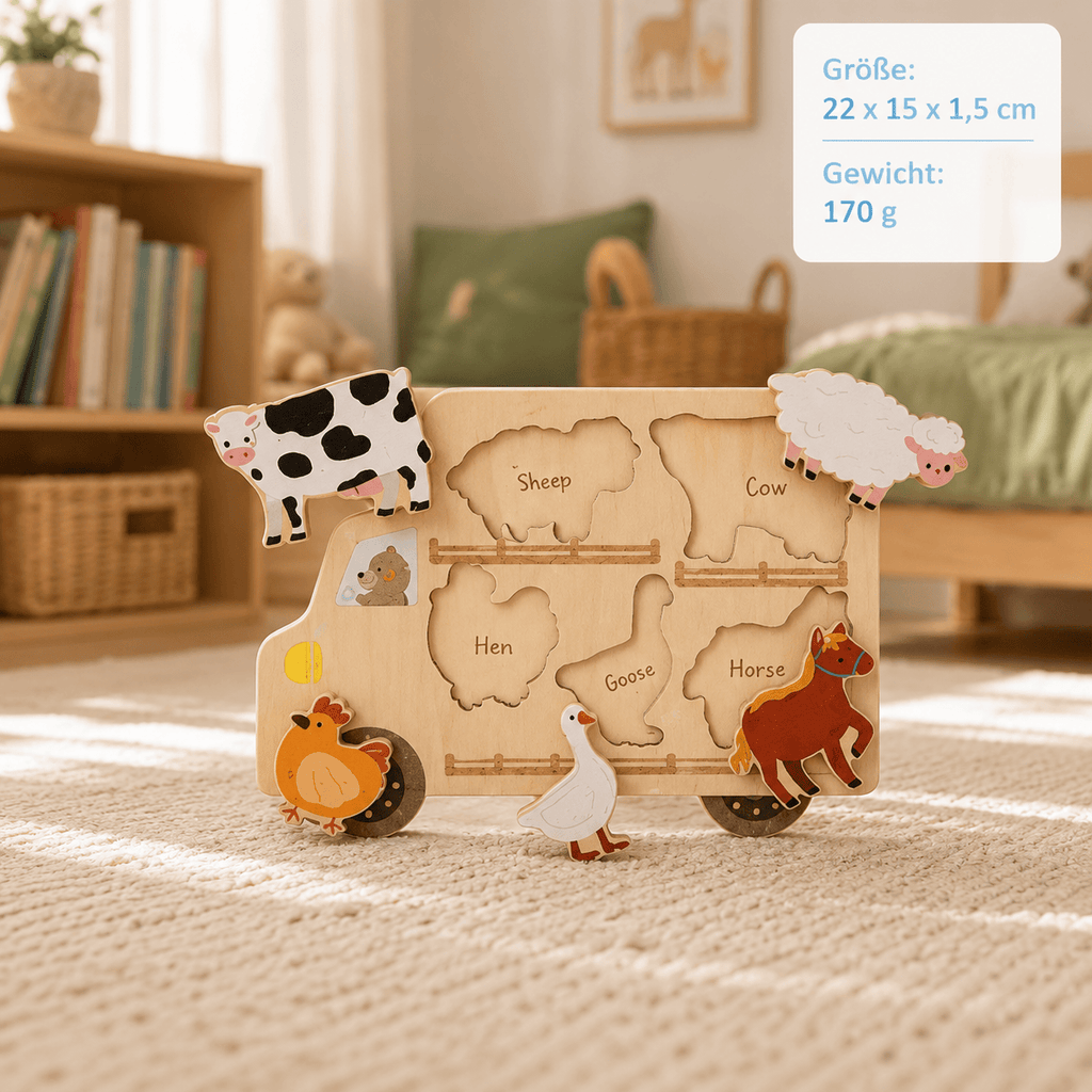 Montessoriland Montessori-Bauernhofpuzzle
