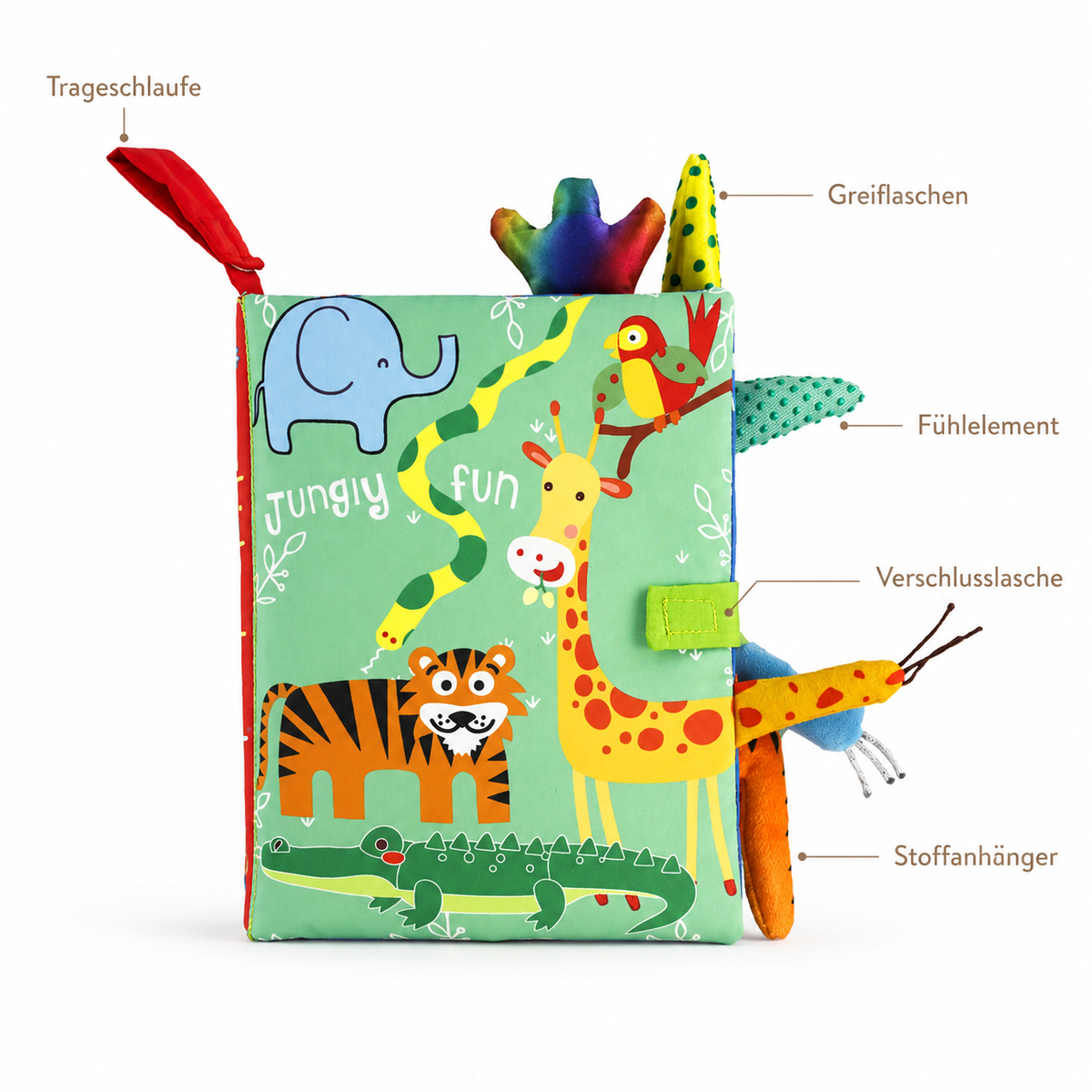 Montessori Stoffbuch Dschungel