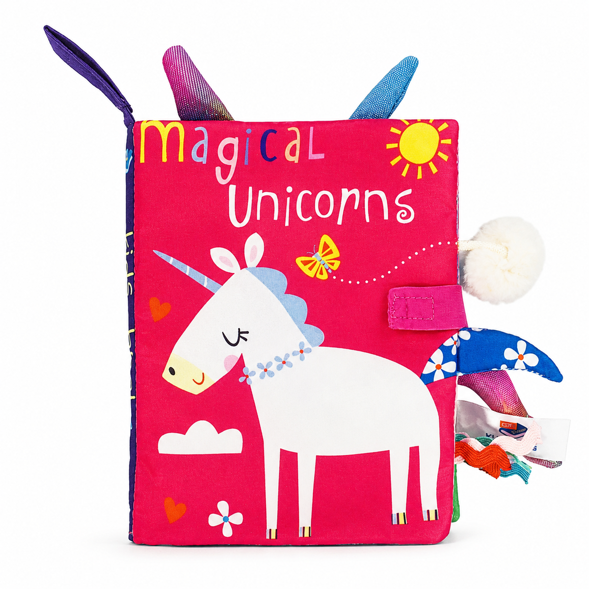 Montessori Stoffbuch Einhorn