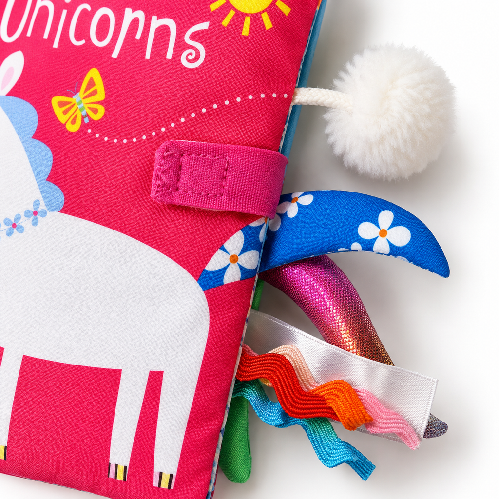 Montessori Stoffbuch Einhorn