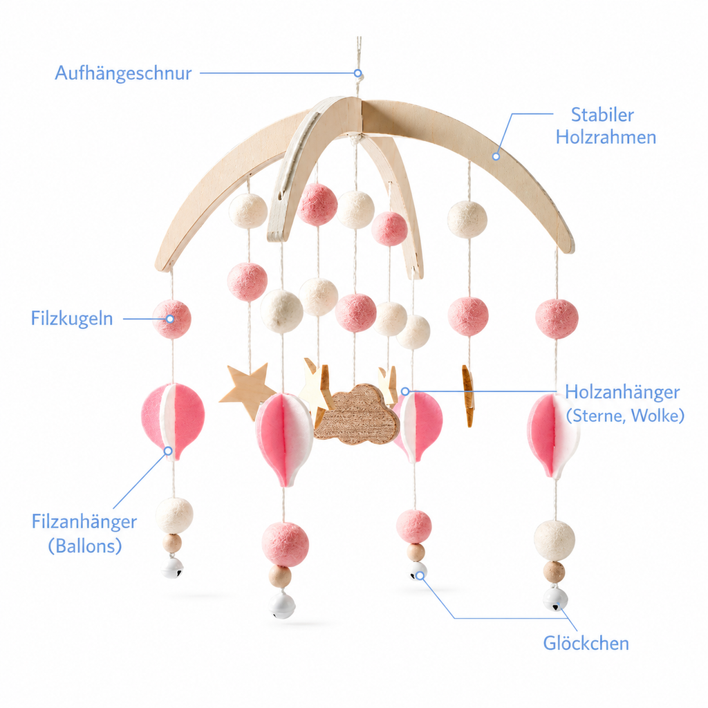 Montessori-Babymobile für das Kinderbett