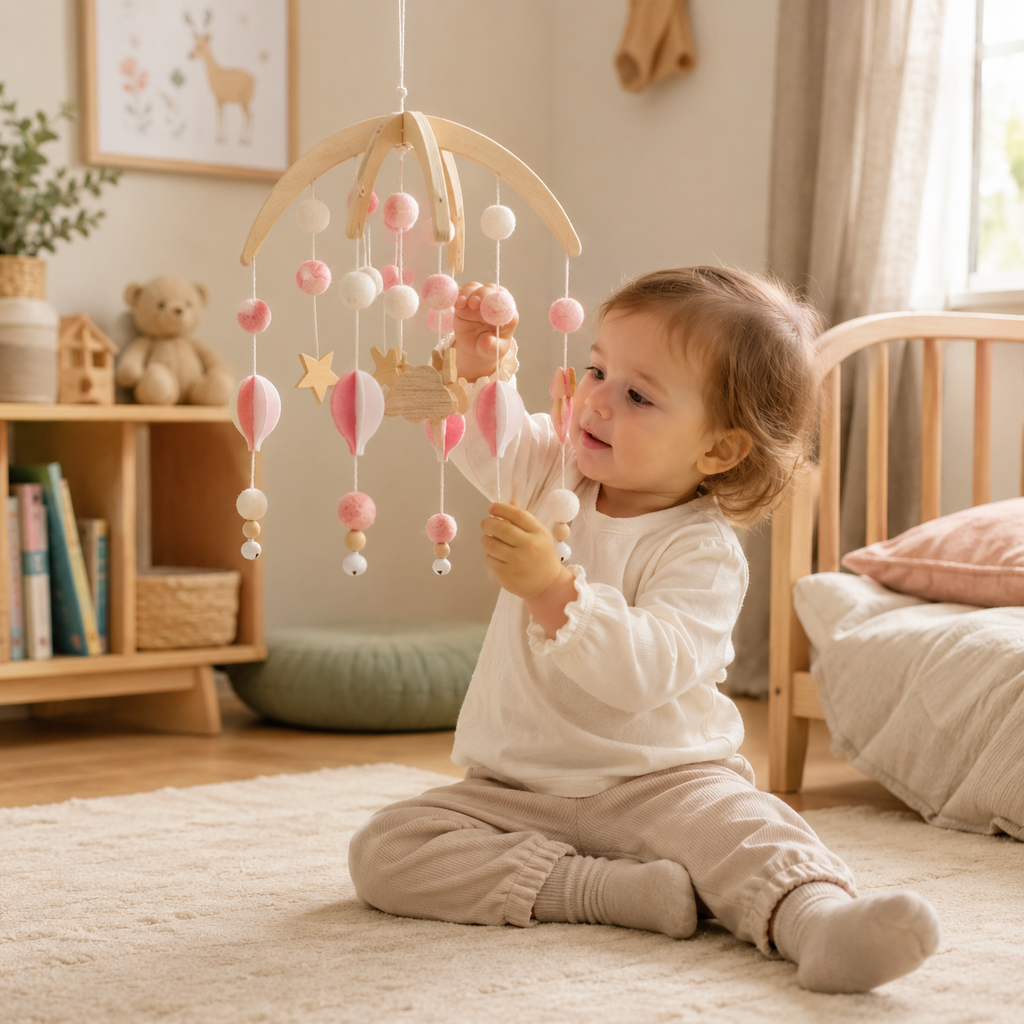 Montessori-Babymobile für das Kinderbett