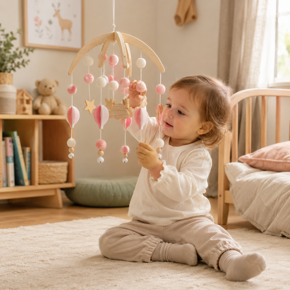 Montessori-Babymobile für das Kinderbett