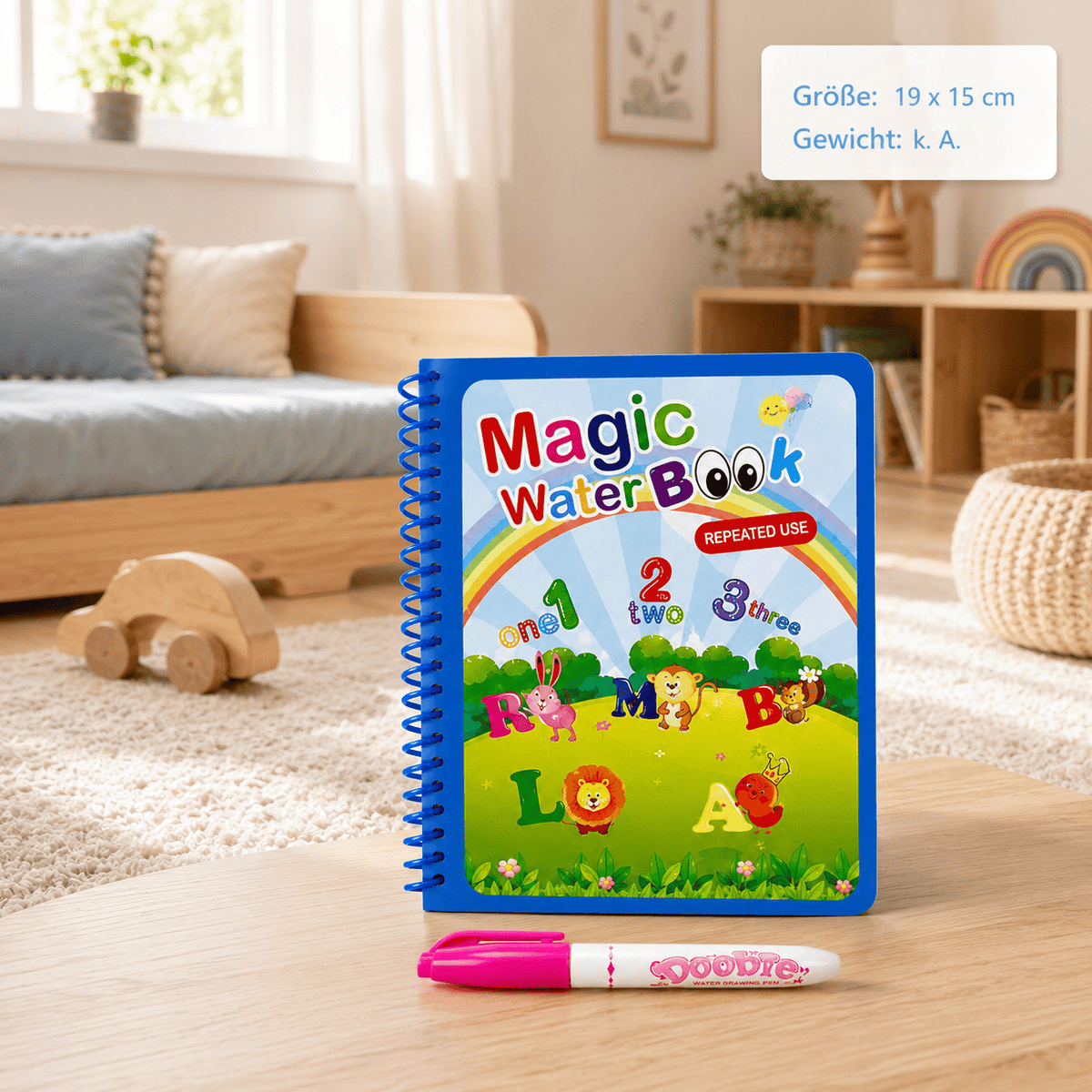 Montessoriland Montessori-Wassermalbuch mit ABC und Zahlen