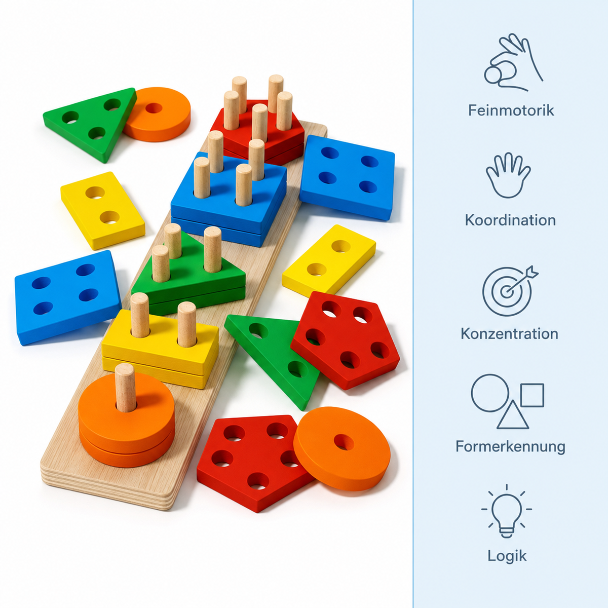 Montessori-Formenstapelspiel