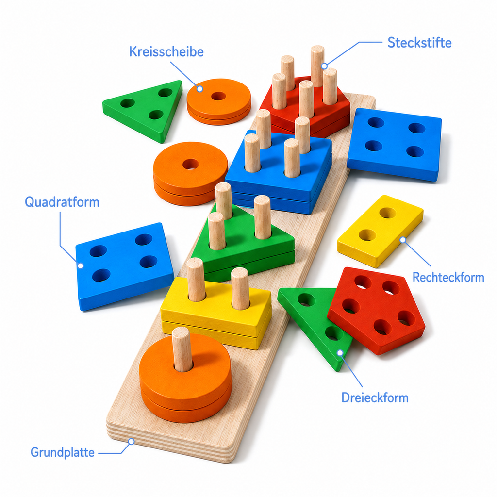 Montessori-Formenstapelspiel