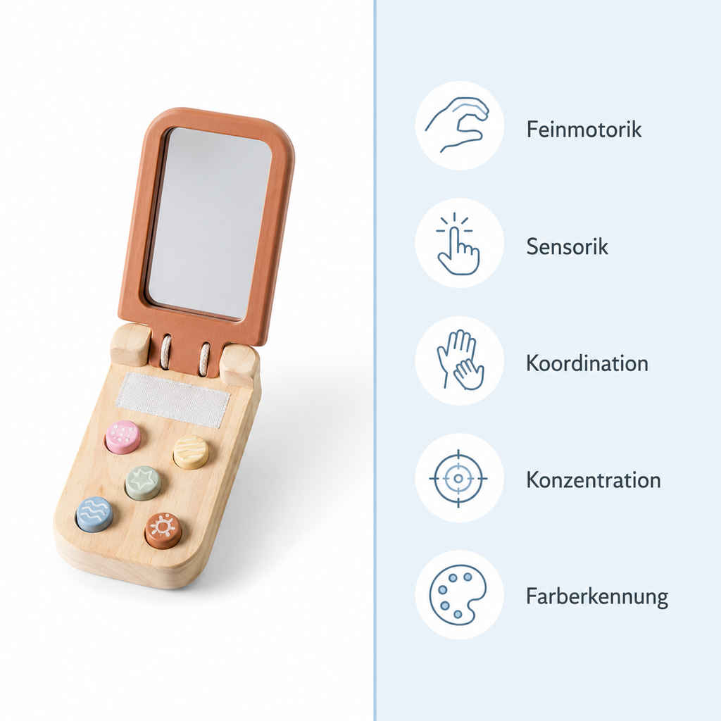 Montessori-Klapphandy mit Spiegel