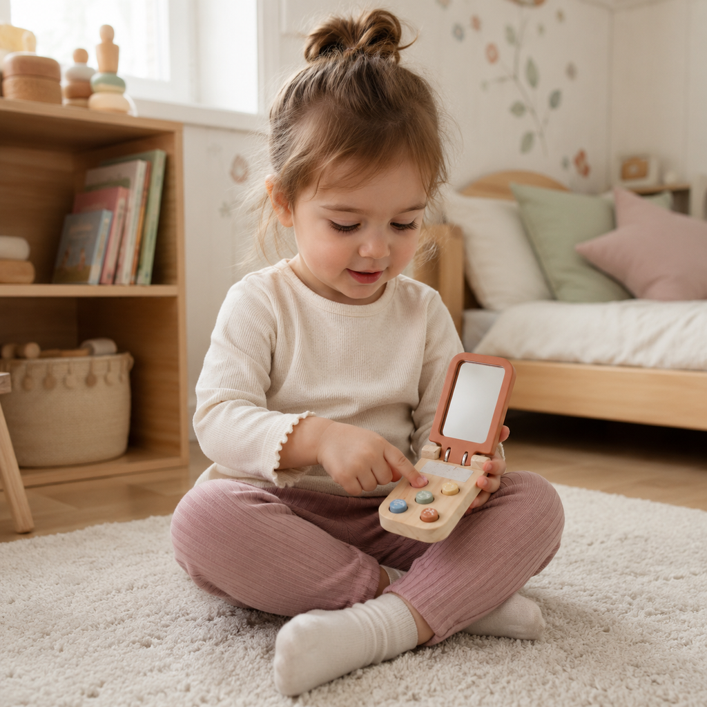 Montessori-Klapphandy mit Spiegel