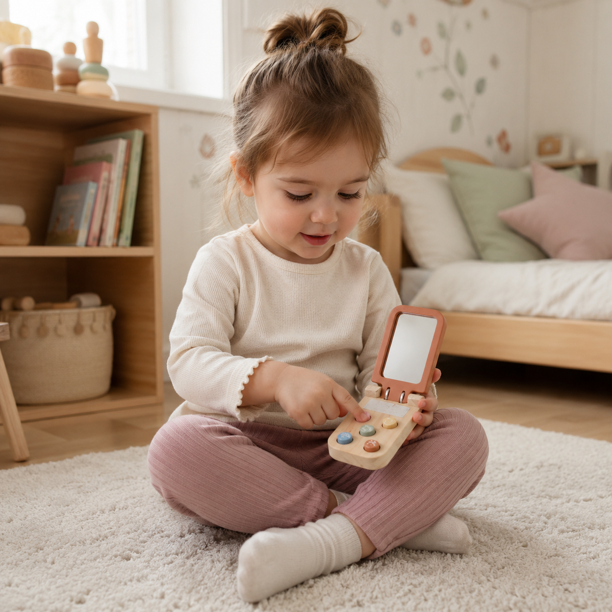 Montessori-Klapphandy mit Spiegel