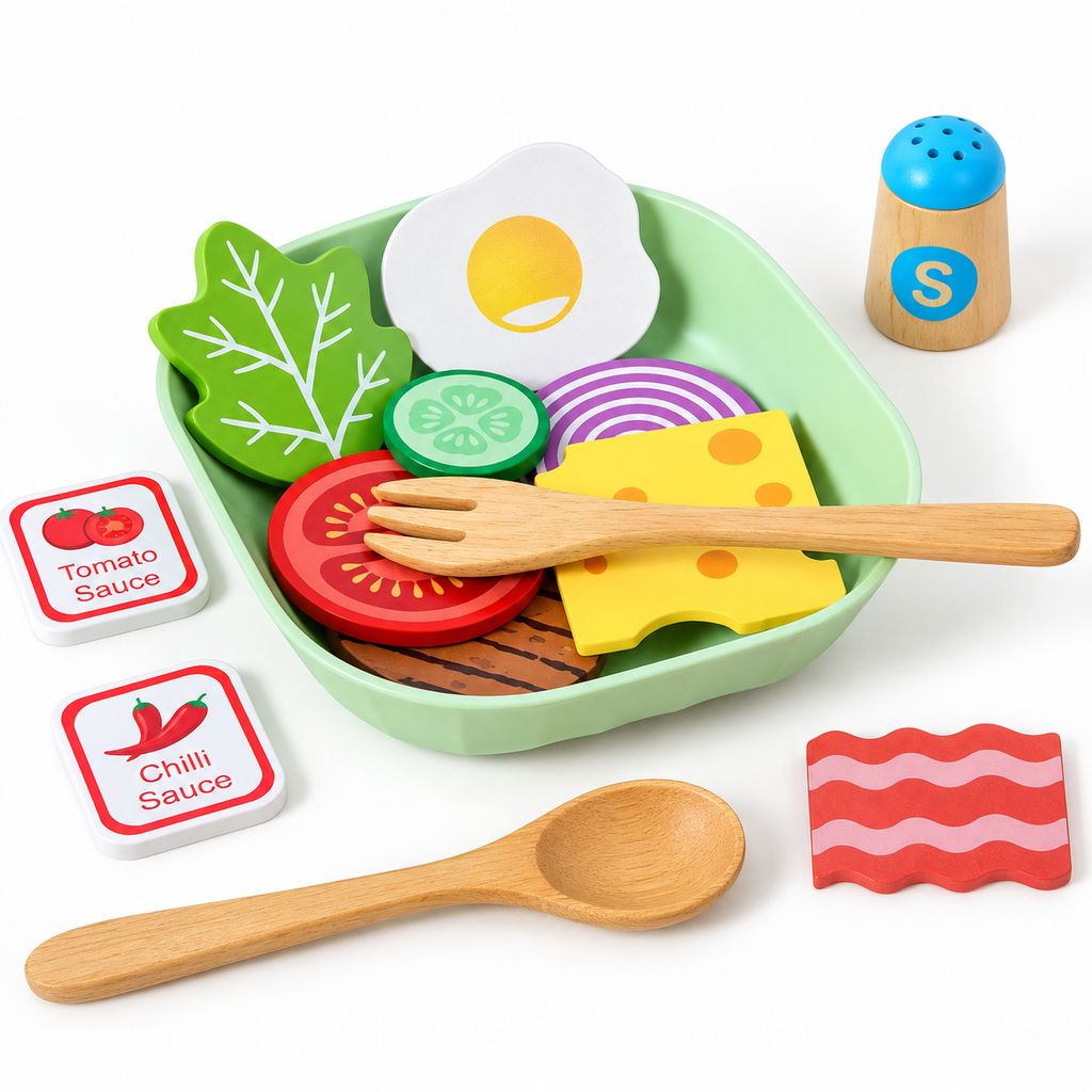 Montessori Spielset mit Lebensmitteln