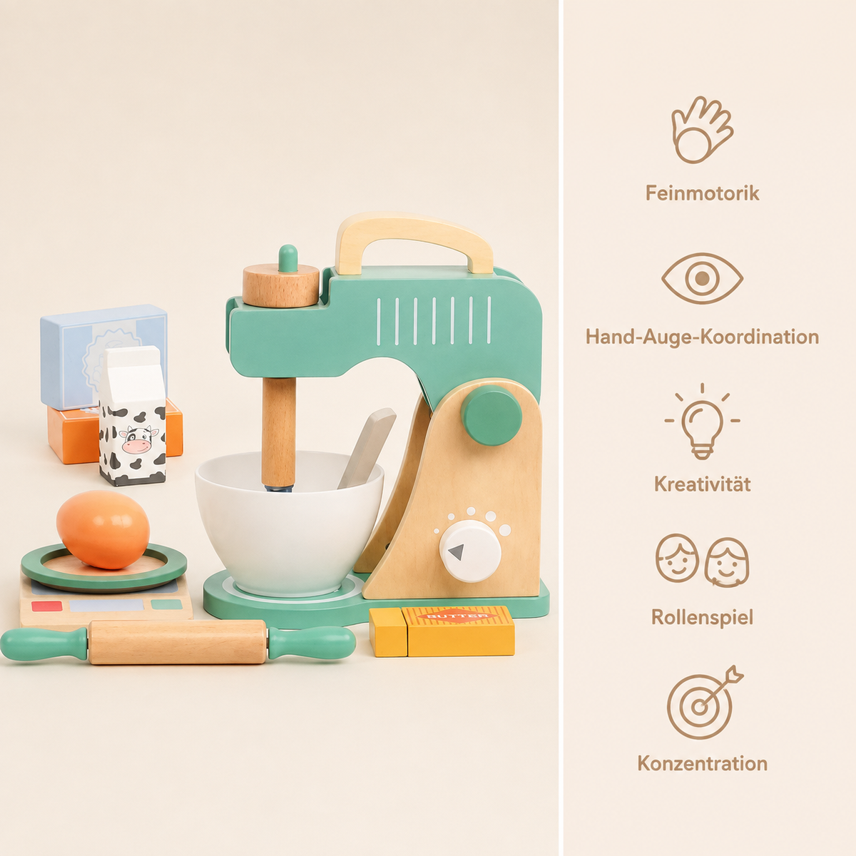 Montessori Küchenmixer-Spielset