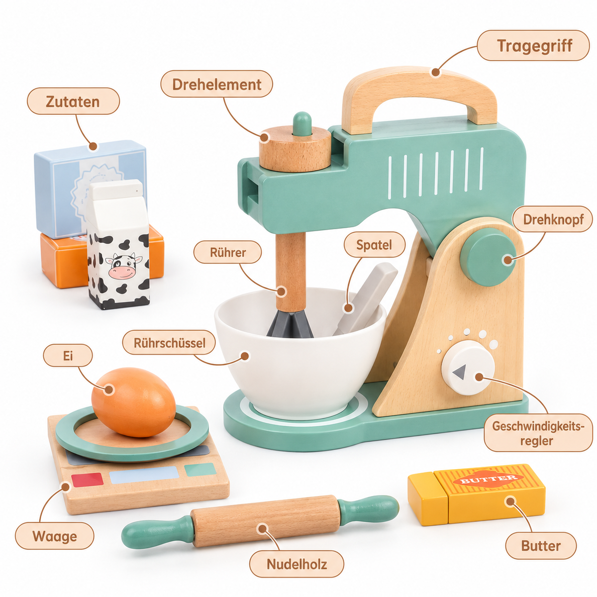 Montessori Küchenmixer-Spielset