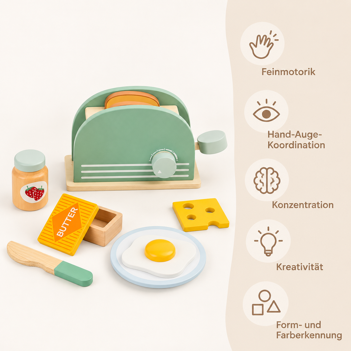 Montessori Toaster-Spielset