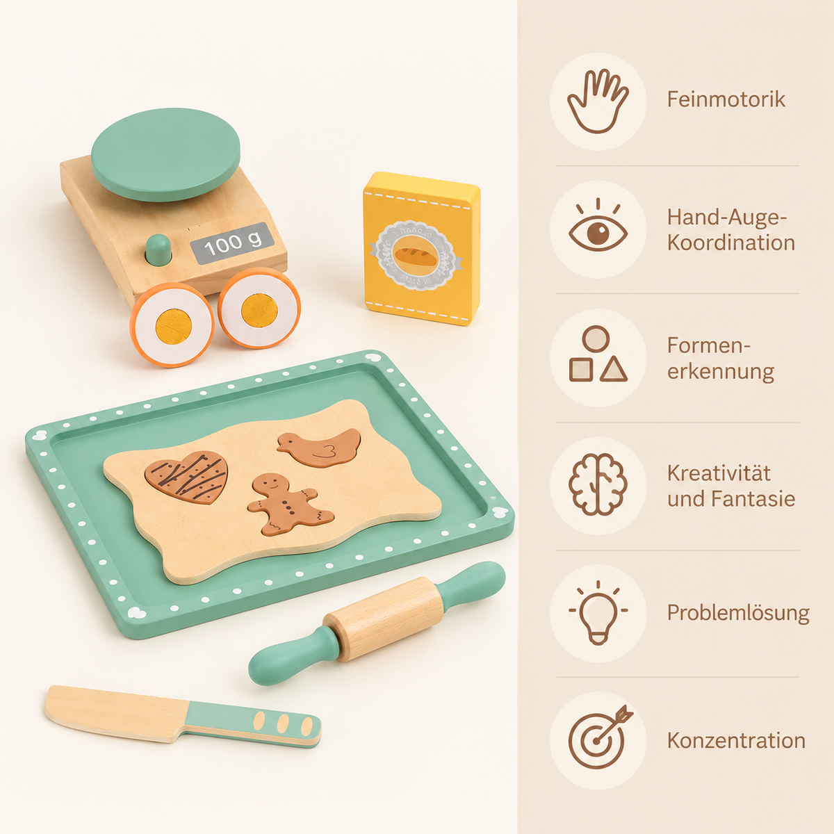 Montessori Backset aus Holz
