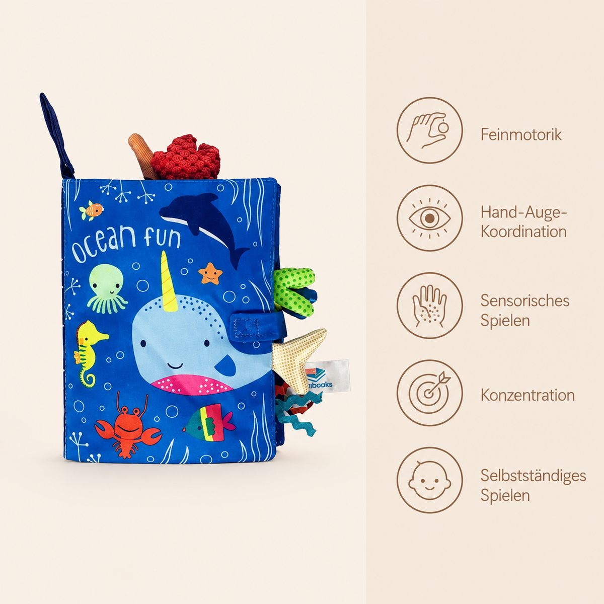 Montessori Stoffbuch Ozean