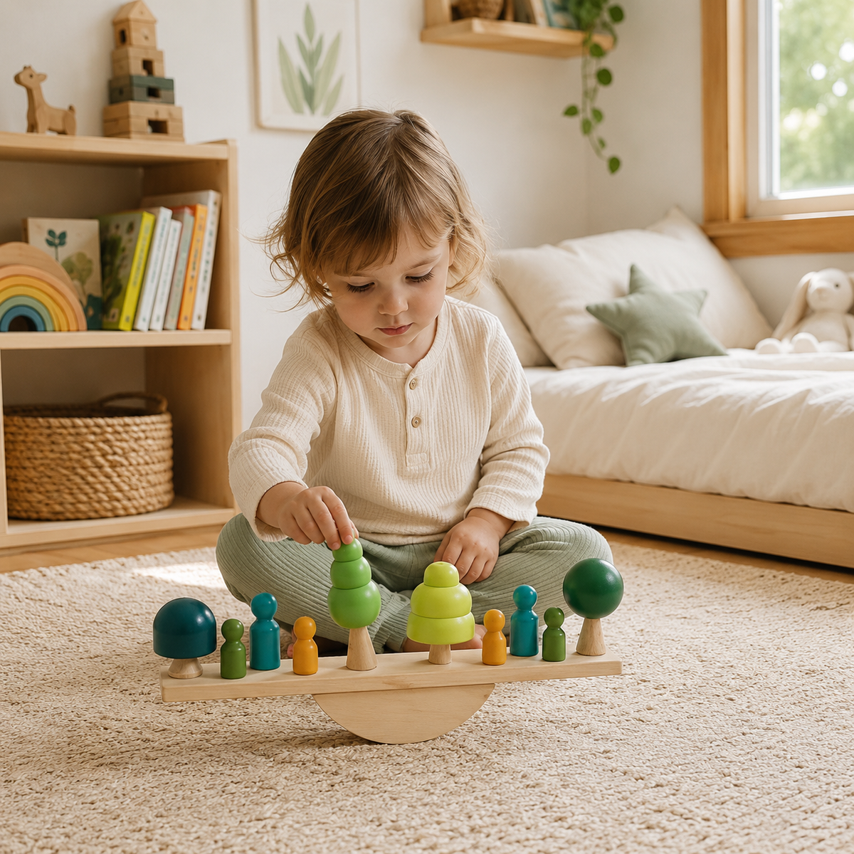 Montessori-Balancierspiel Waldlandschaft