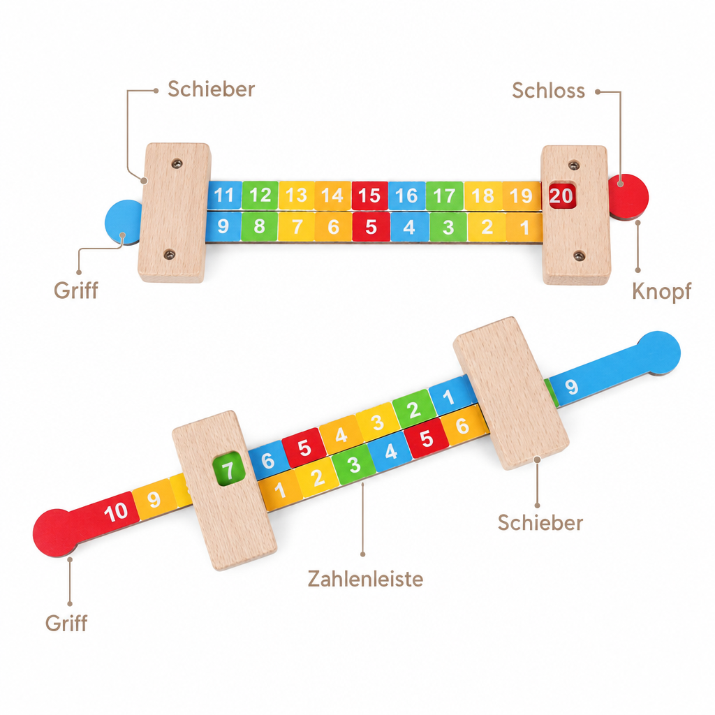 Children Wooden Math Arithmetic Learning Toys Montessori Teaching Addition Ruler Educational Number Toys For Kids Teaching Aids - Pointe des choses