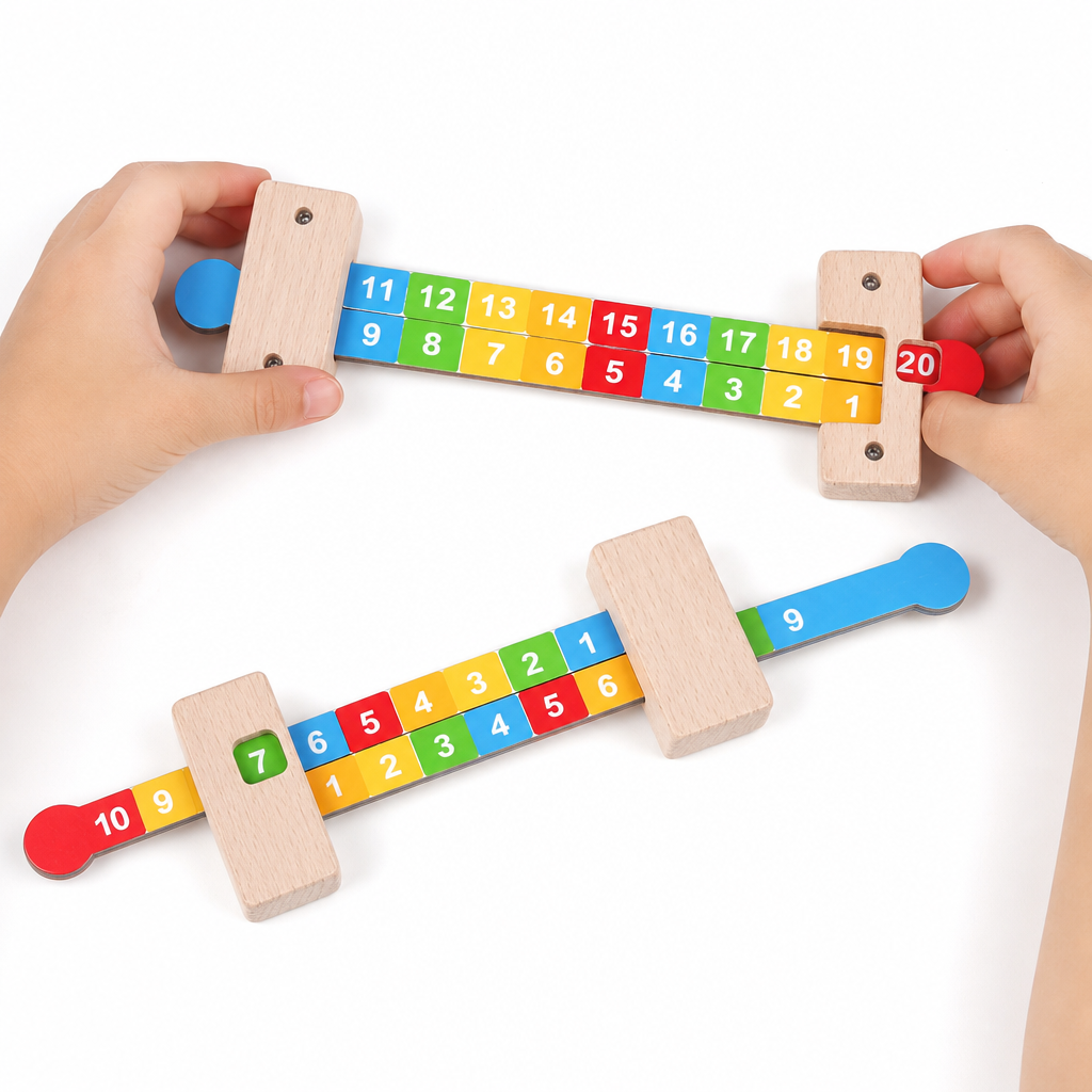 Children Wooden Math Arithmetic Learning Toys Montessori Teaching Addition Ruler Educational Number Toys For Kids Teaching Aids - Entrain de jouer, mais avec les caractéristiques
