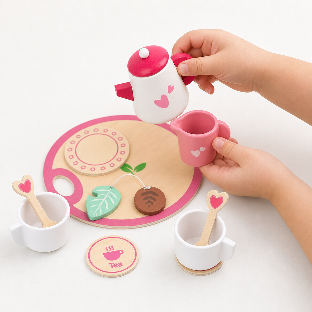 Holz-Teeset für Kinder - Entrain de jouer, mais avec les caractéristiques