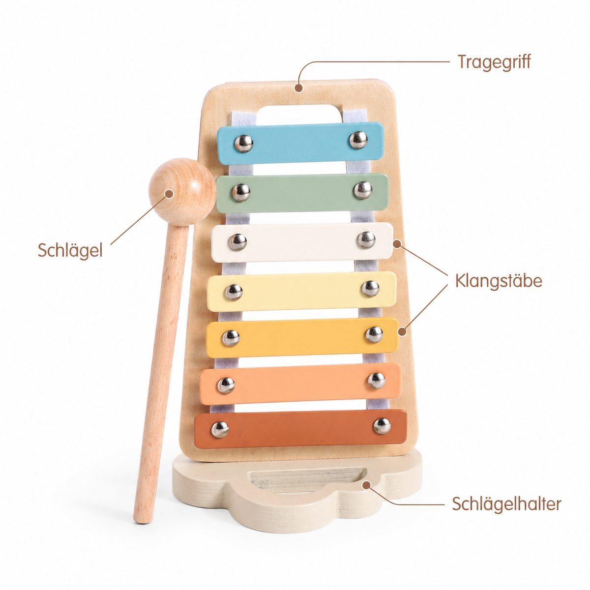 Holz-Xylophon für Kleinkinder - Pointe des choses