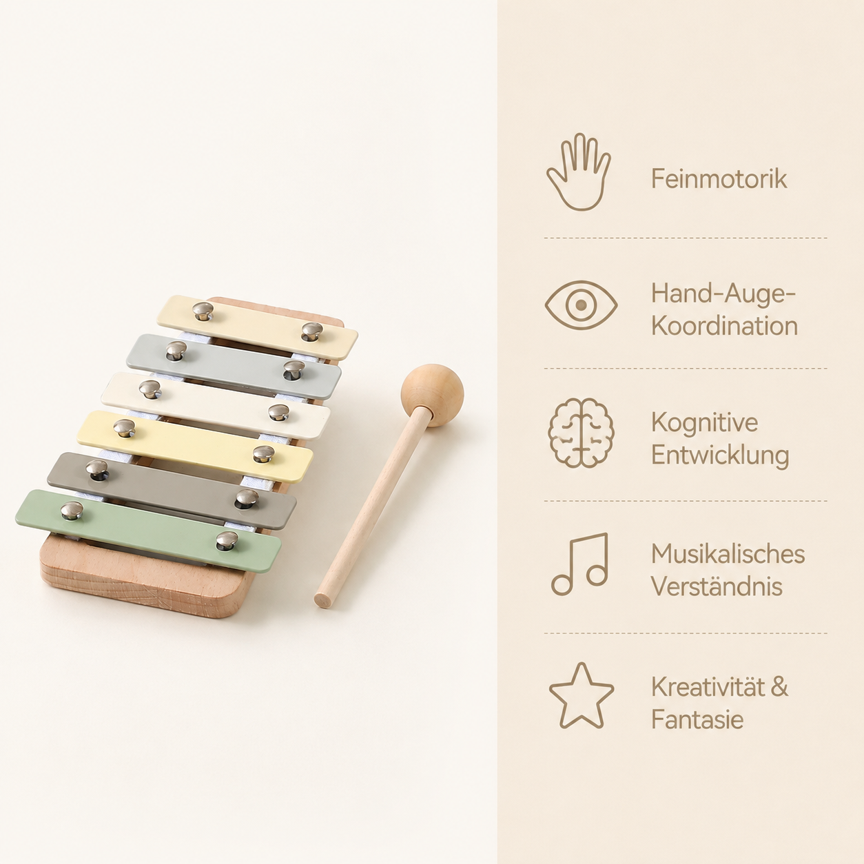 Holz-Xylophon mit Trommel - Avec Bénéfices Bild