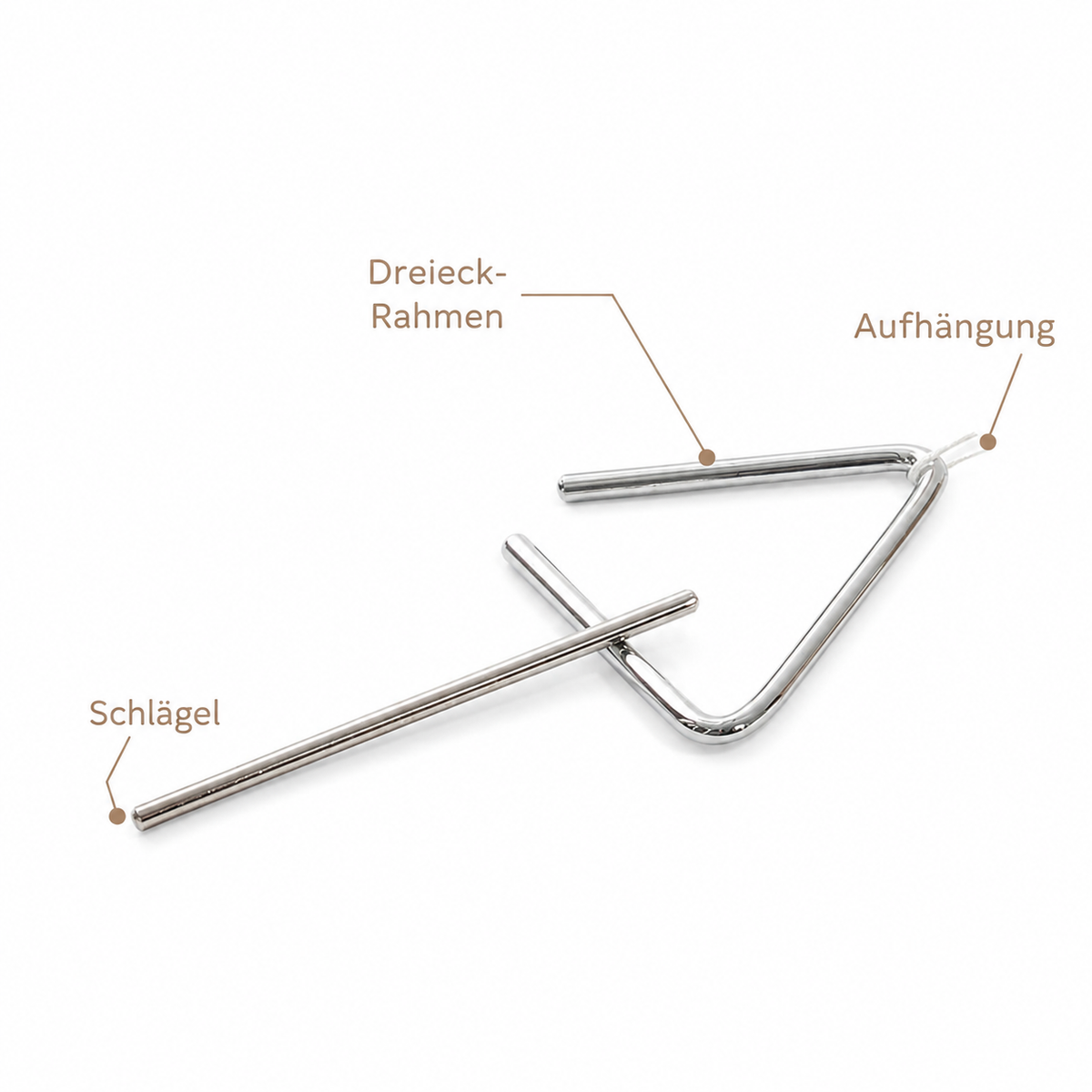 Kinder-Triangel aus Metall - Pointe des choses