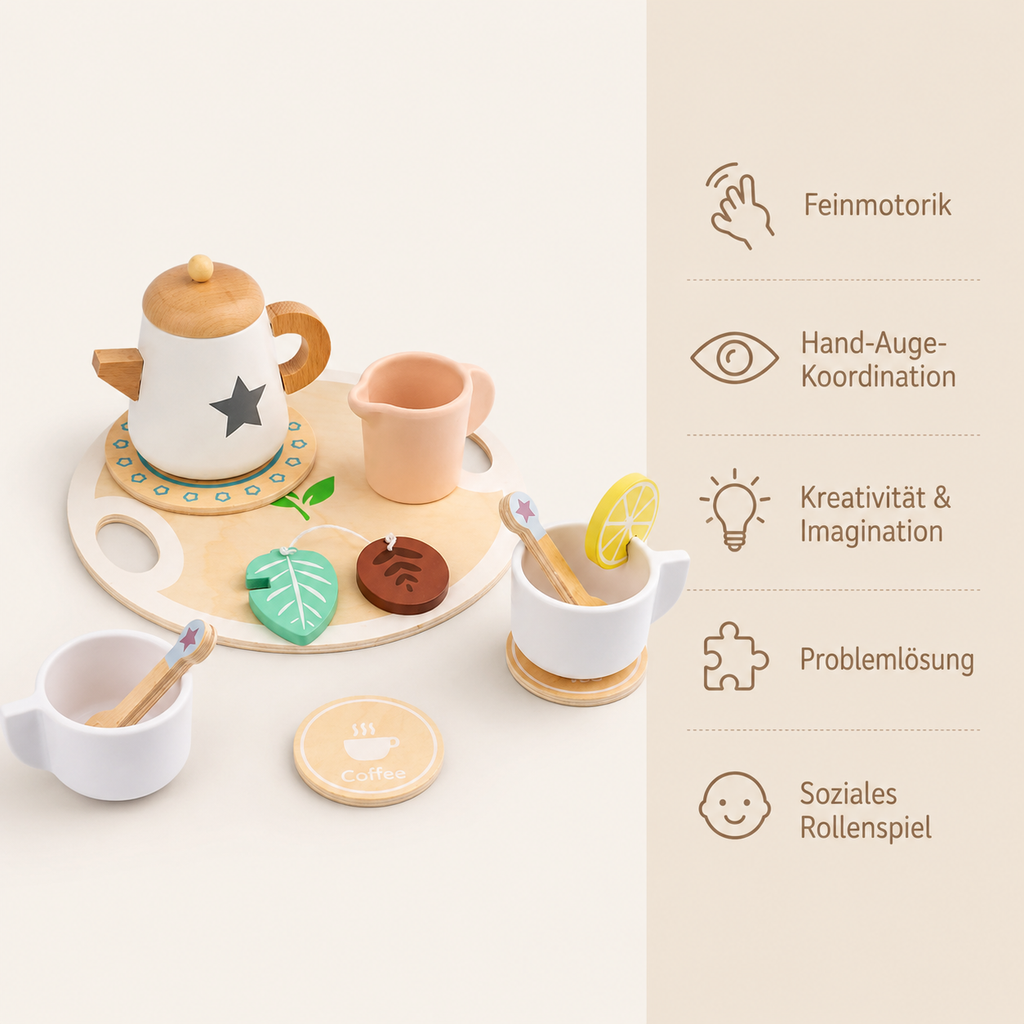 Montessori Holz-Teeset für Kinder - Avec Bénéfices