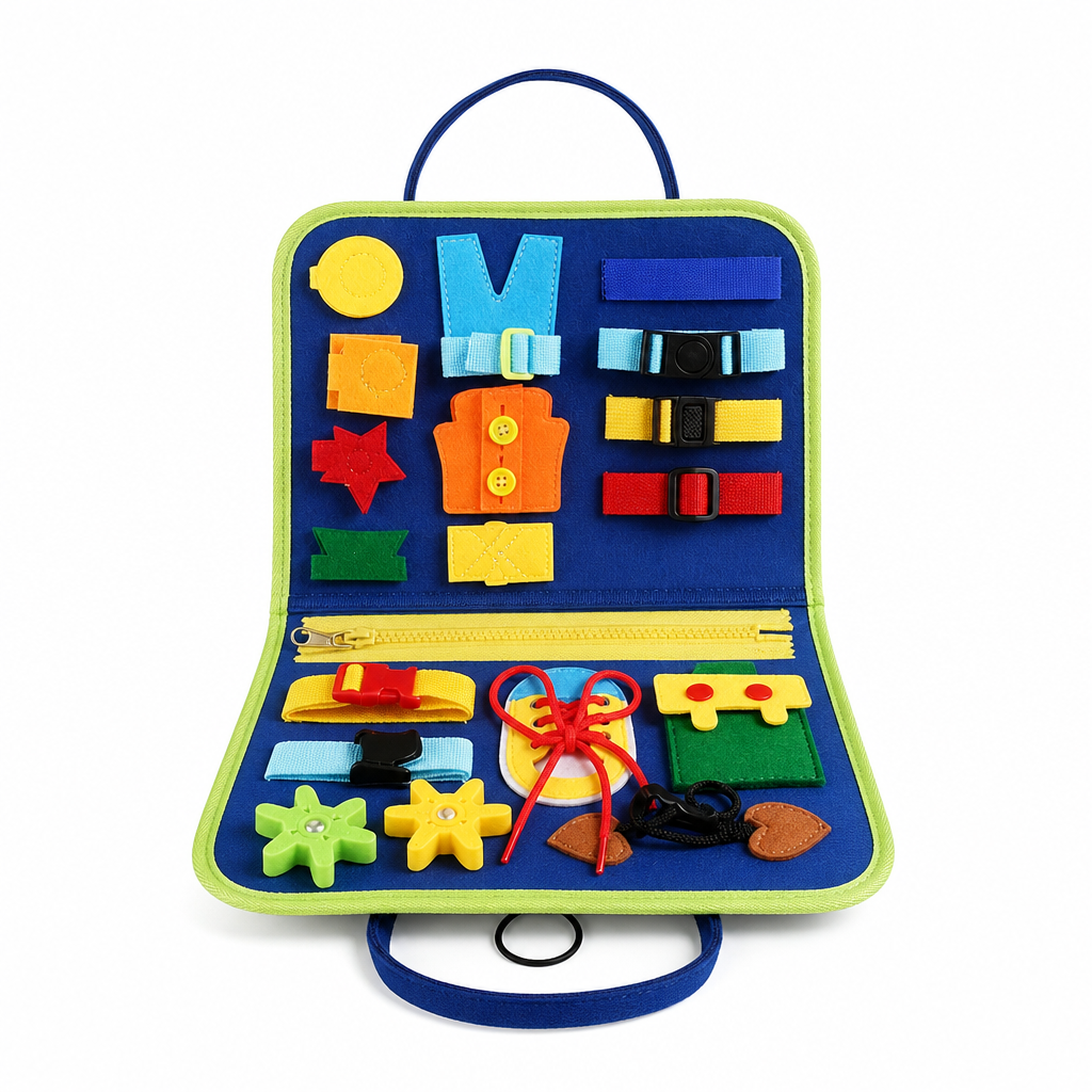 Montessori Kids Travel Toy Felt Activity Quiet Books Busy Board Activity Educational Sensory Learning Book - PackShot Principal