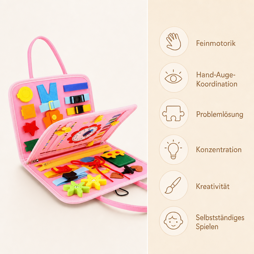 Montessori Kids Travel Toy Felt Activity Quiet Books Busy Board Activity Educational Sensory Learning Book - Avec Bénéfices