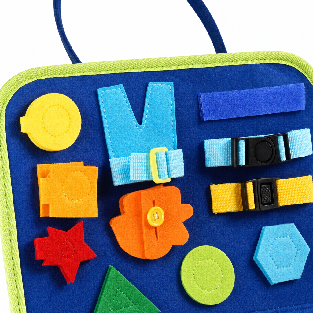 Montessori Kids Travel Toy Felt Activity Quiet Books Busy Board Activity Educational Sensory Learning Book - Close up