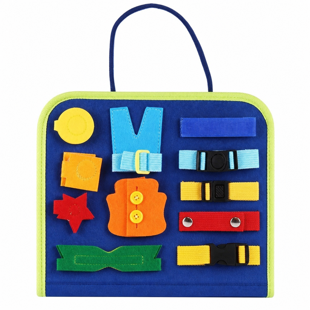 Montessori Kids Travel Toy Felt Activity Quiet Books Busy Board Activity Educational Sensory Learning Book - Isoler une partie du produit
