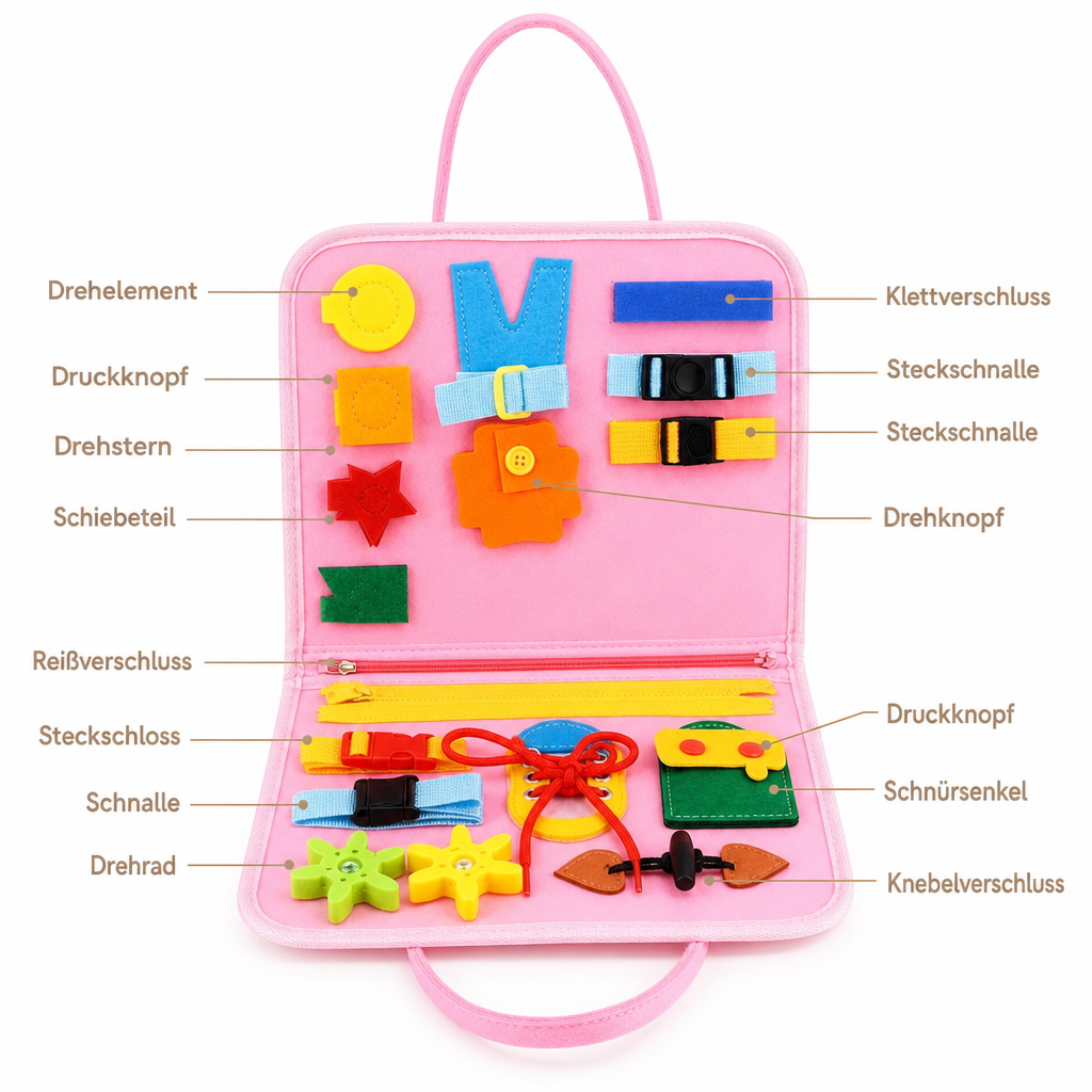 Montessori Kids Travel Toy Felt Activity Quiet Books Busy Board Activity Educational Sensory Learning Book - Pointe des choses