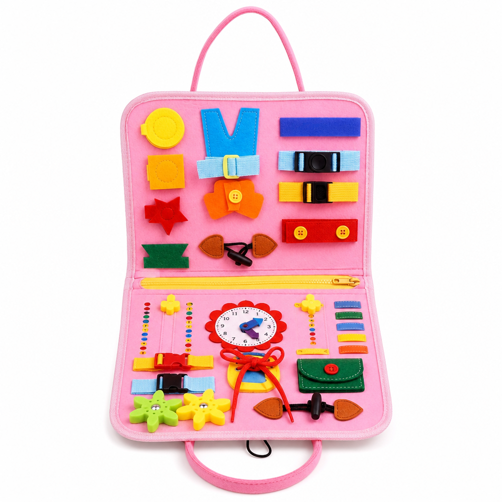 Montessori Kids Travel Toy Felt Activity Quiet Books Busy Board Activity Educational Sensory Learning Book - PackShot Principal