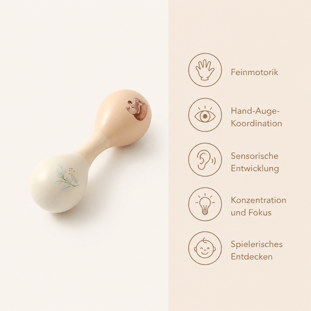 Montessori-Maracas aus Holz - Avec Bénéfices