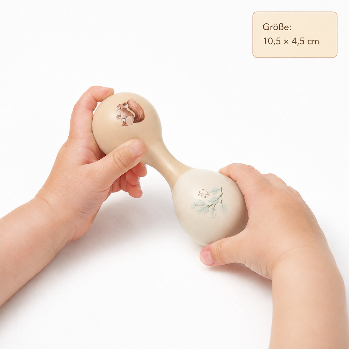 Montessori-Maracas aus Holz - Entrain de jouer, mais avec les caractéristiques