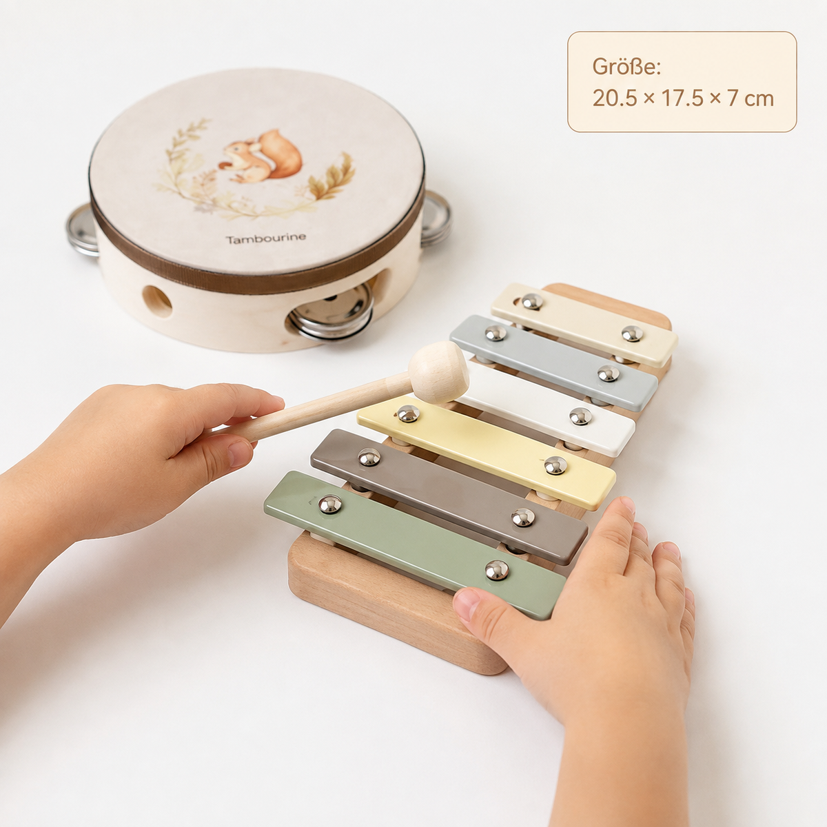 Montessori-Musikinstrumente-Set für Babys - Entrain de jouer, mais avec les caractéristiques