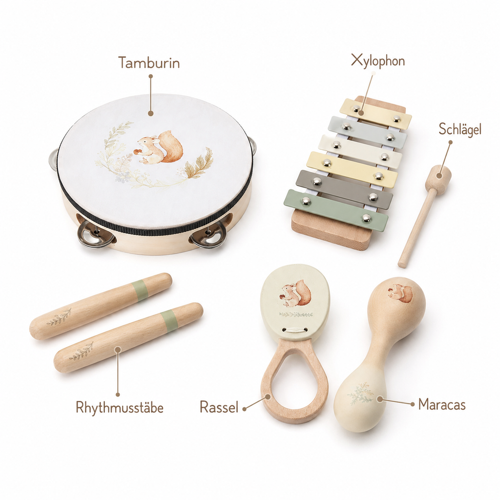 Montessori-Musikinstrumente-Set für Babys - Pointe des choses