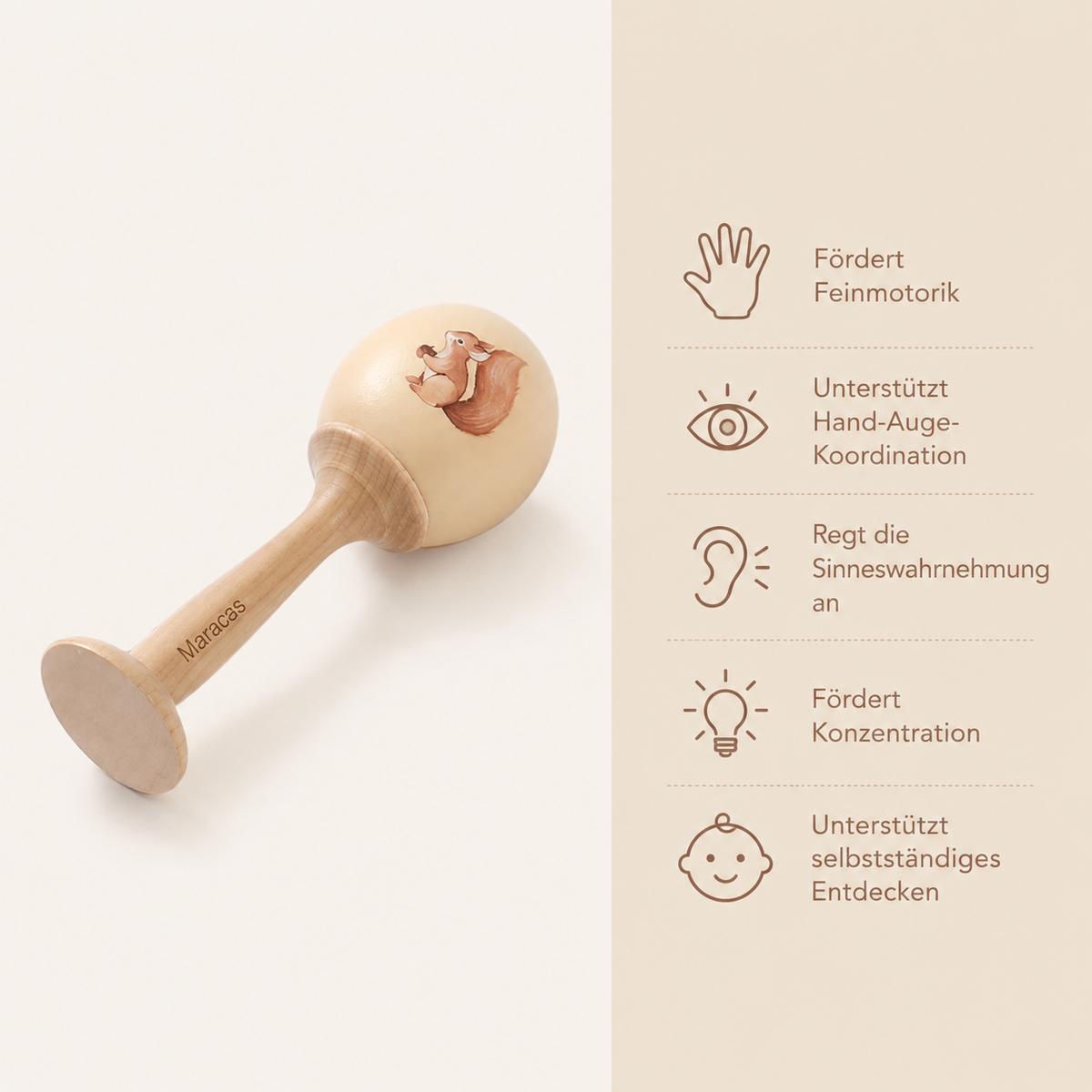 Montessori Musikrassel aus Holz - Avec Bénéfices