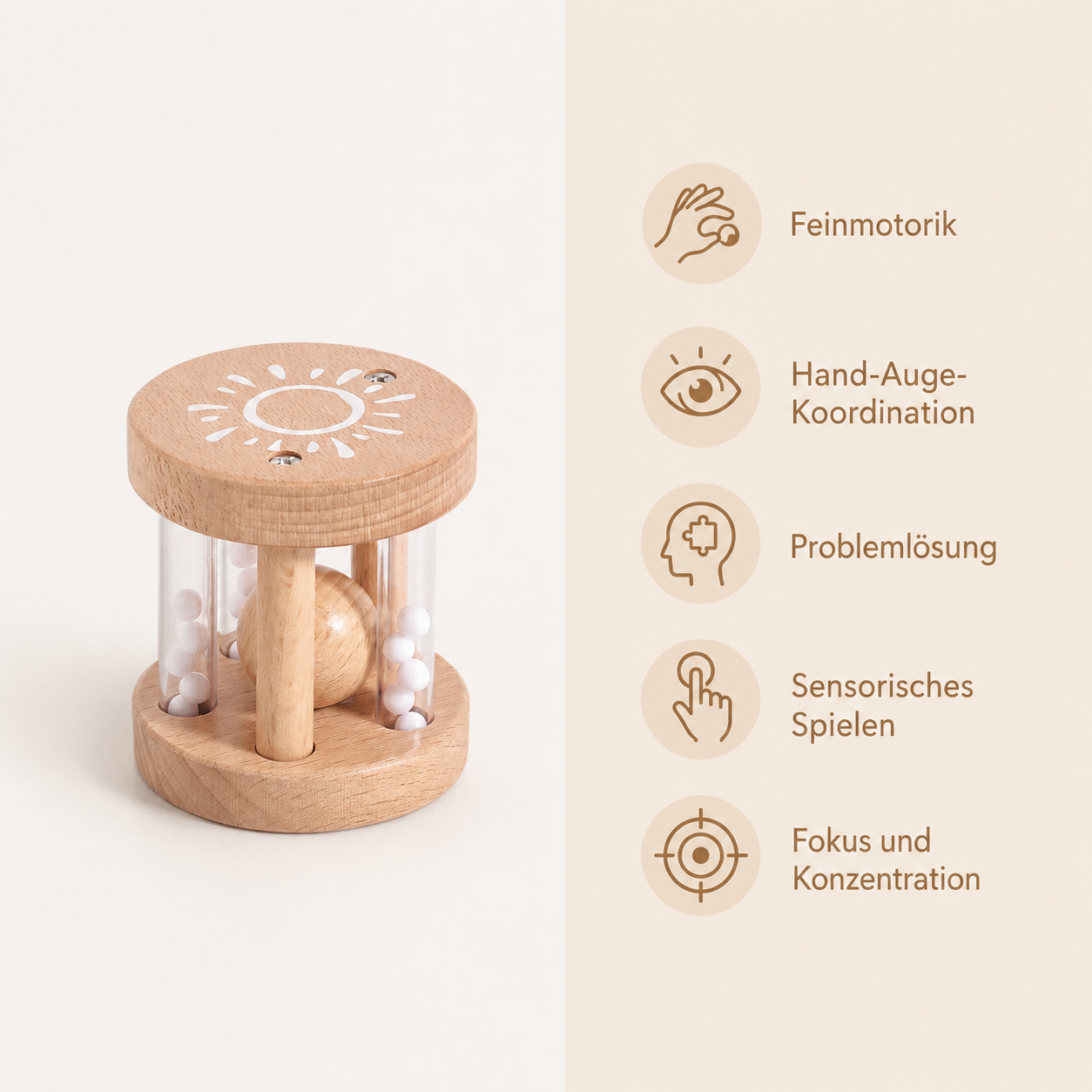 Montessori-Musikrassel aus Holz - Avec Bénéfices Bild