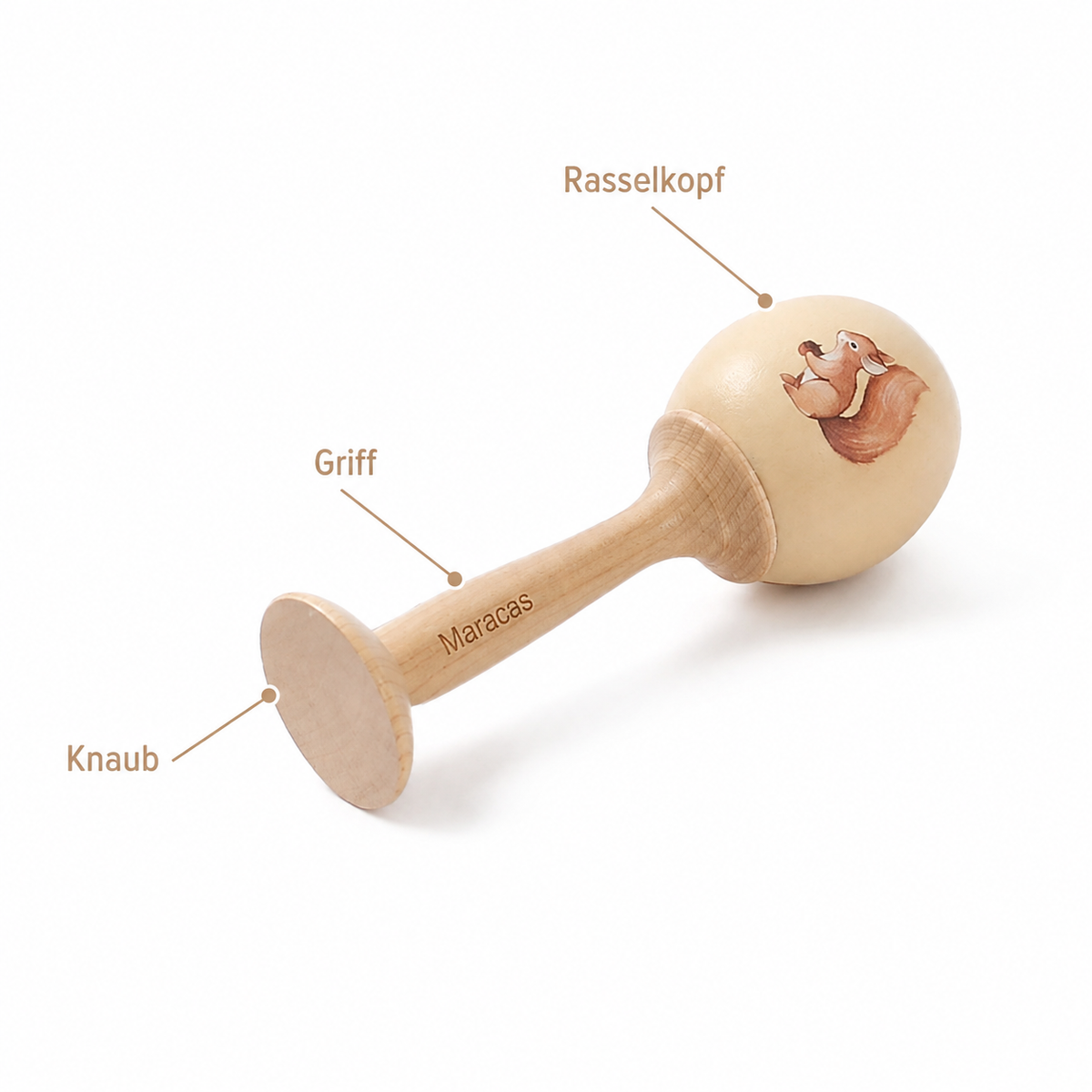 Montessori Musikrassel aus Holz - Pointe des choses