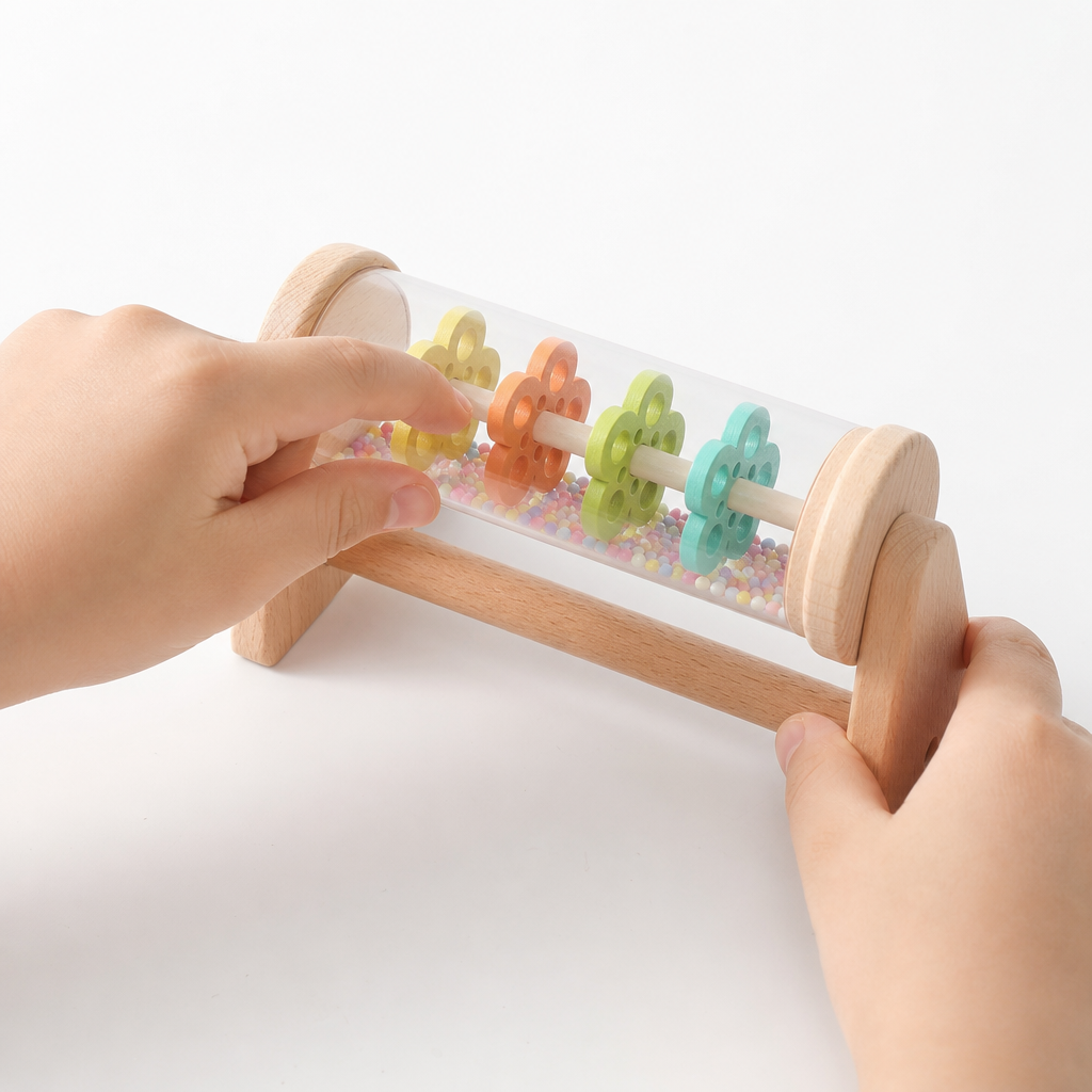 Montessori-Regenrassel aus Holz - Entrain de jouer, mais avec les caractéristiques