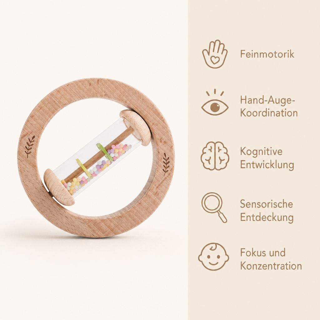 Montessori-Regenrassel aus Holz für Babys - Avec Bénéfices