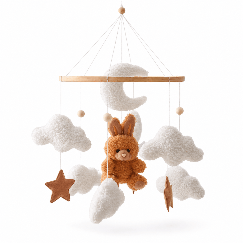 Montessoriland Baby-Mobile mit Hase und Wolken