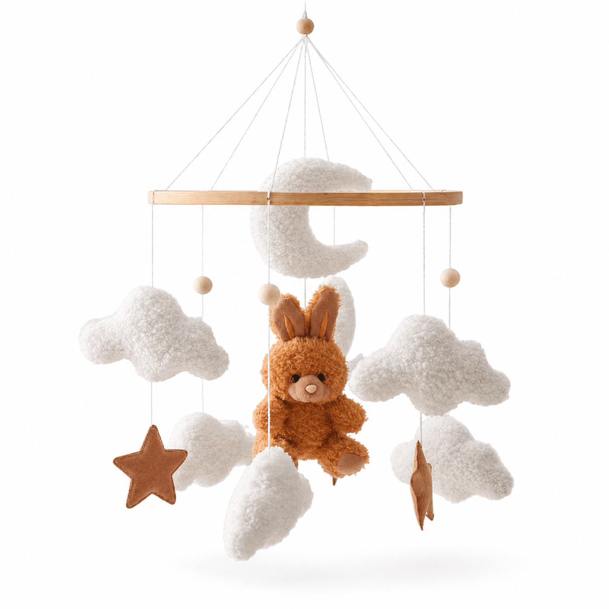 Montessoriland Baby-Mobile mit Hase und Wolken