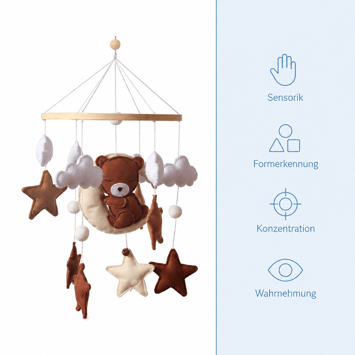 Montessoriland Babymobile mit Bärchen und Sternen