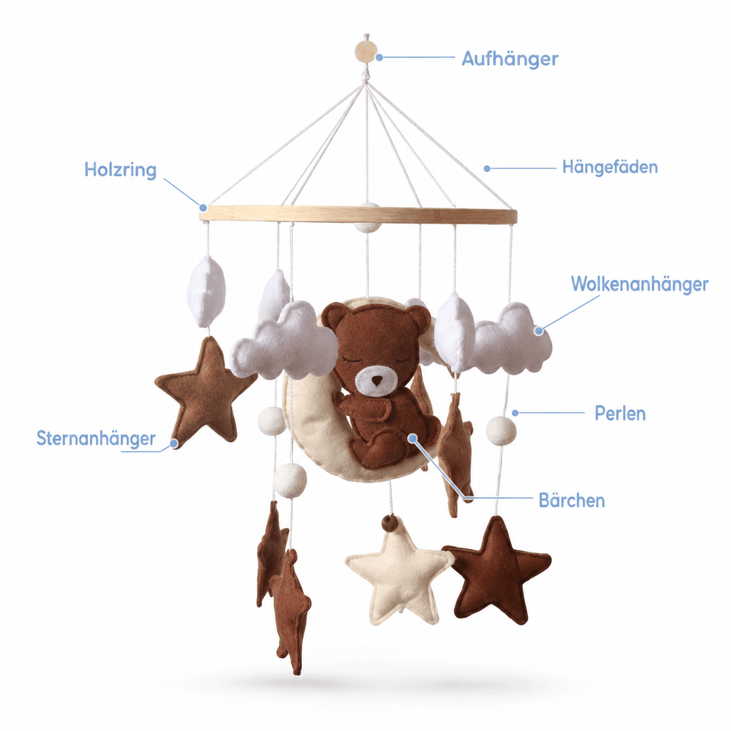 Montessoriland Babymobile mit Bärchen und Sternen