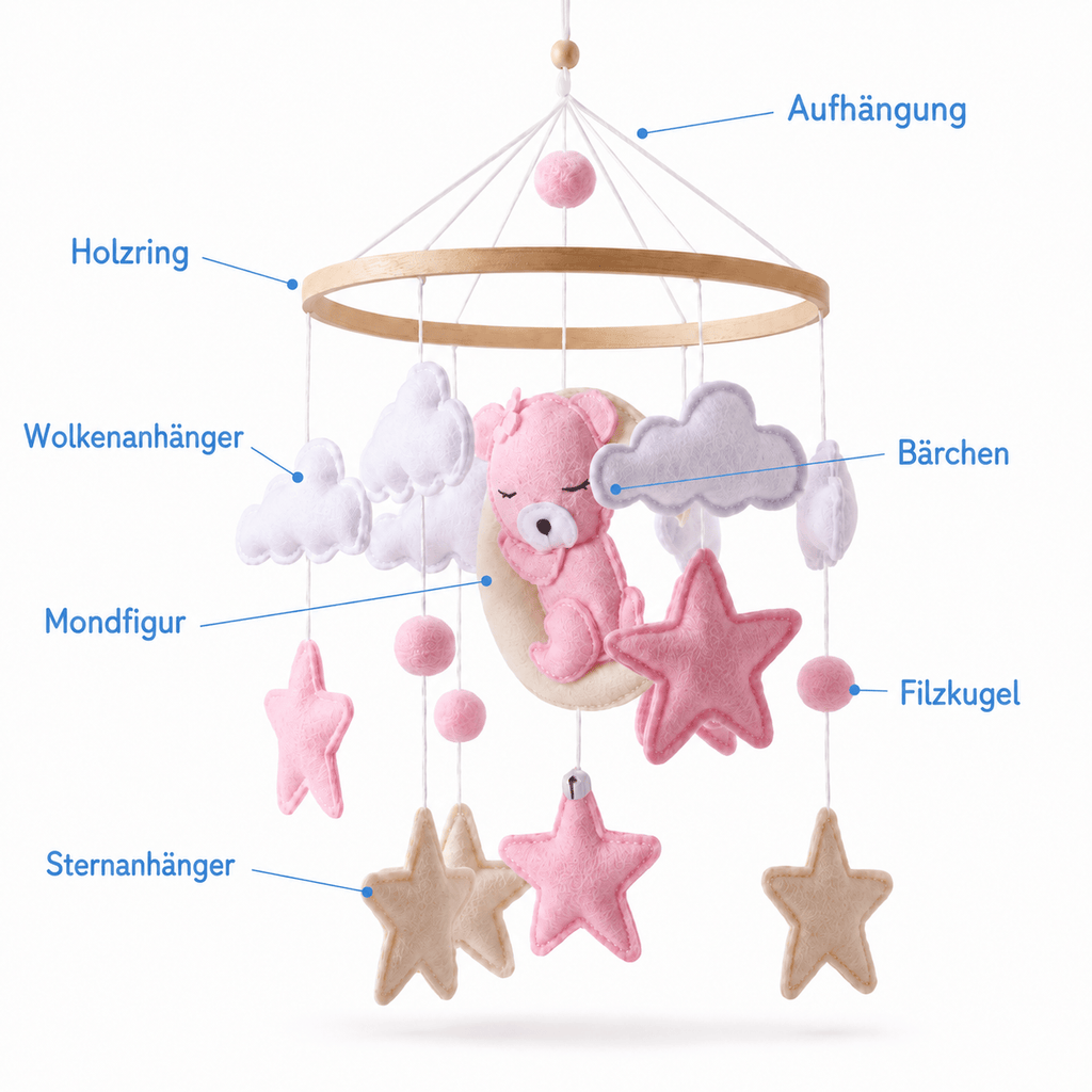 Montessoriland Babymobile mit Bärchen und Sternen