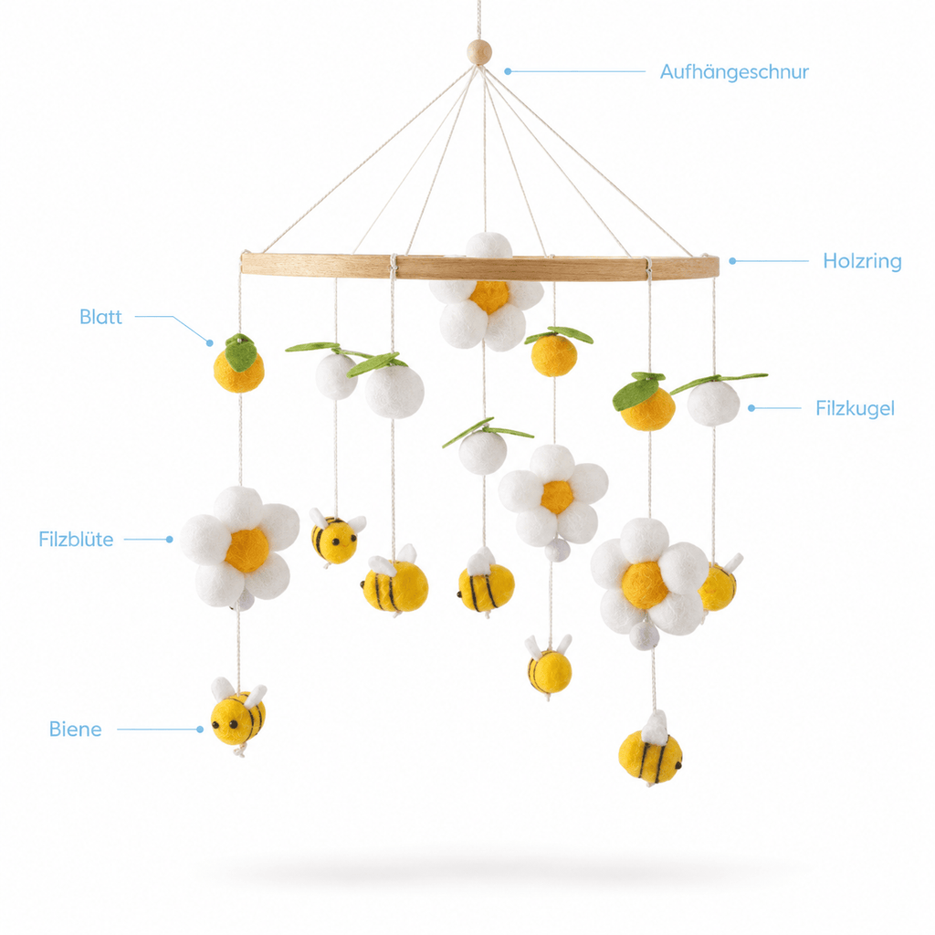 Montessoriland Babymobile mit Blumen und Bienen