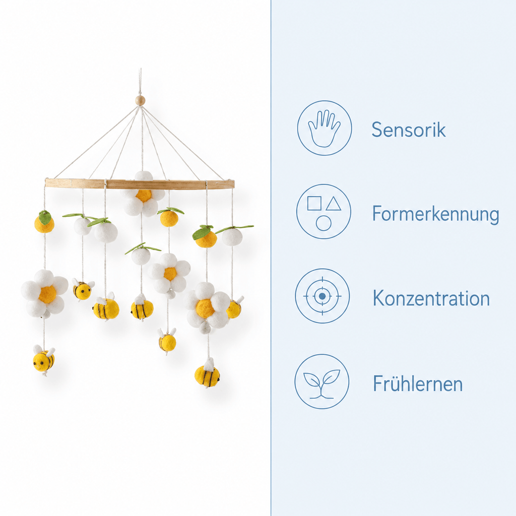 Montessoriland Babymobile mit Blumen und Bienen