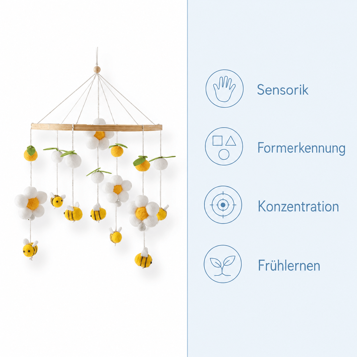 Montessoriland Babymobile mit Blumen und Bienen Bild